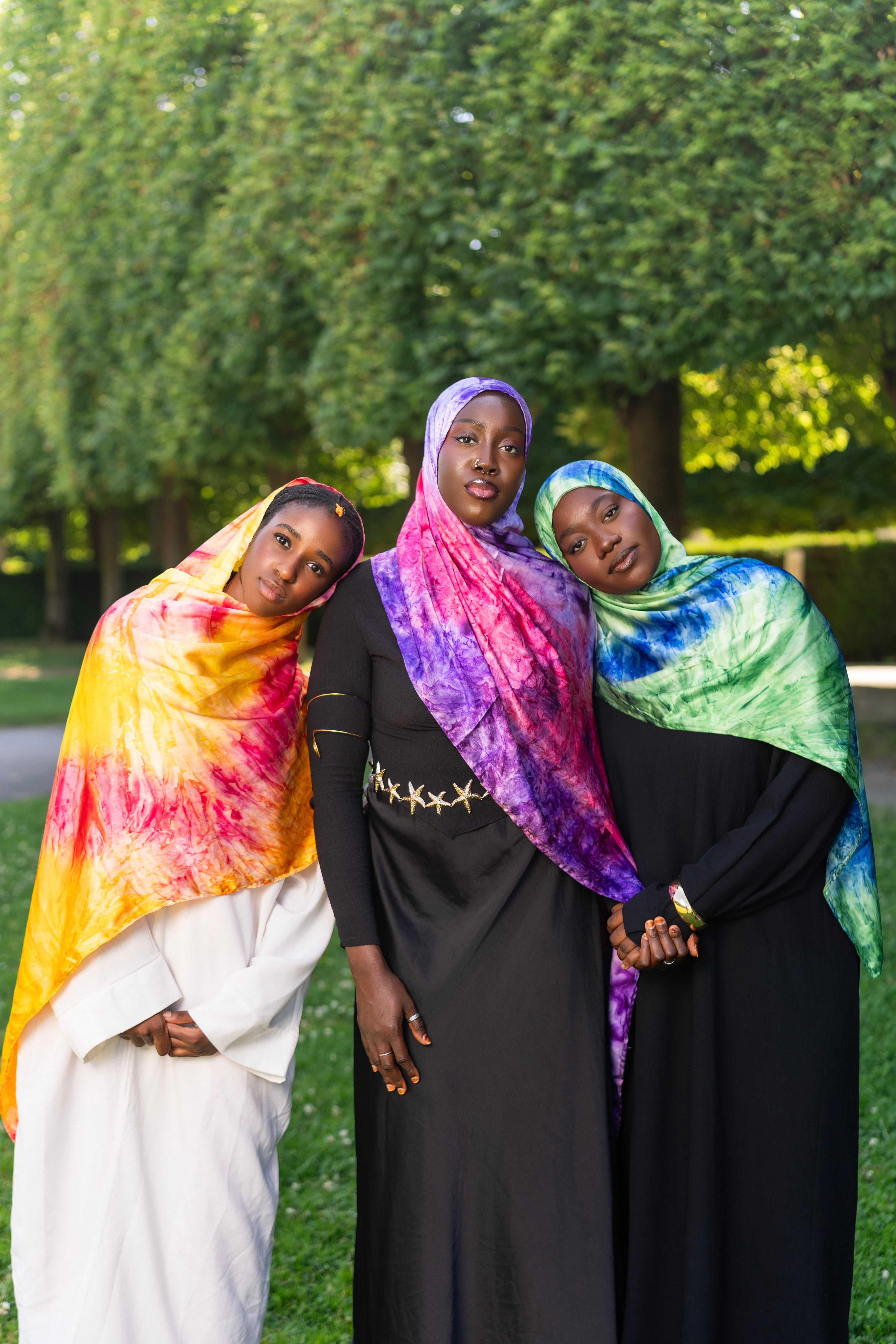 Voile Satiné Ombré - Modèle Soleil du Sahara