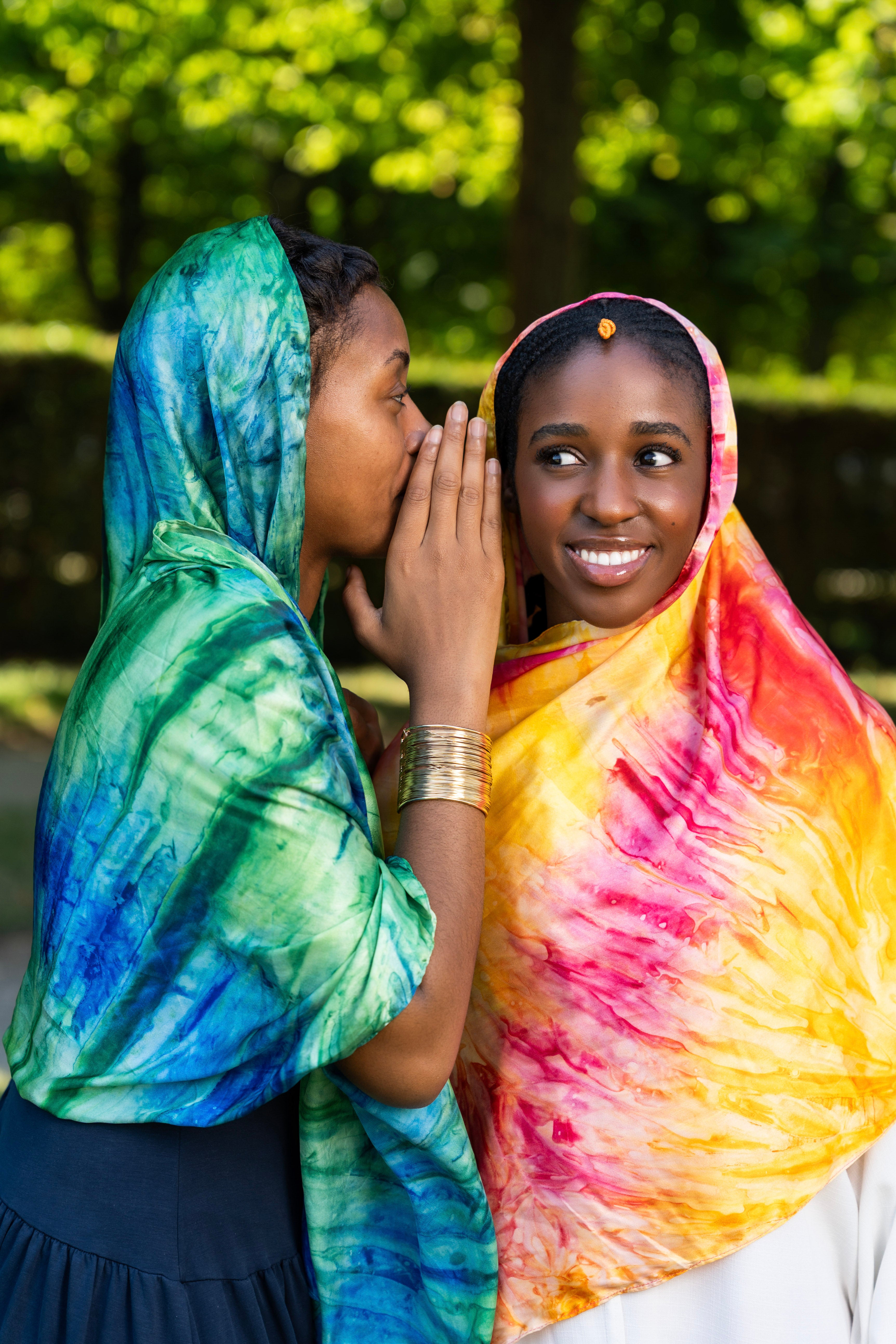 Voile Satiné Ombré - Modèle Soleil du Sahara
